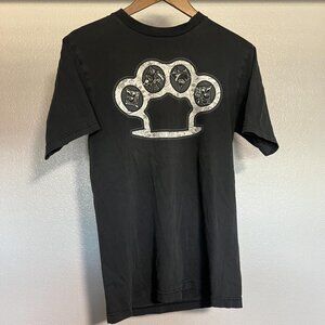 Vintage No Fear Brass Knuckles Tee – Black (Large)